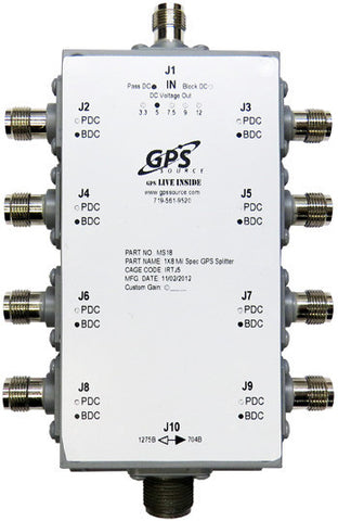 GPS 1x8 Military Qualified Splitter (MS18)